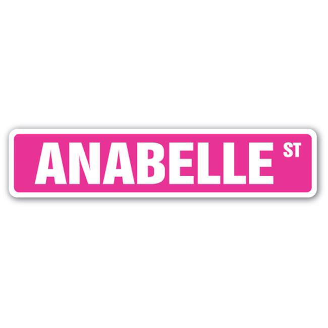 ANABELLE Street Sign Childrens Name Room Decal| Indoor/Outdoor 