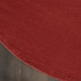 thumbnail image 4 of Noursion Essentials Solid Contemporary Brick Red 6' x Round Area Rug, (6' Round), 4 of 10