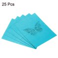thumbnail image 3 of Unique Bargains Table Nom Place Cartes, 25pcs Creux Papillon Coupe Conception Carte Blanche Bleu, 3 of 6