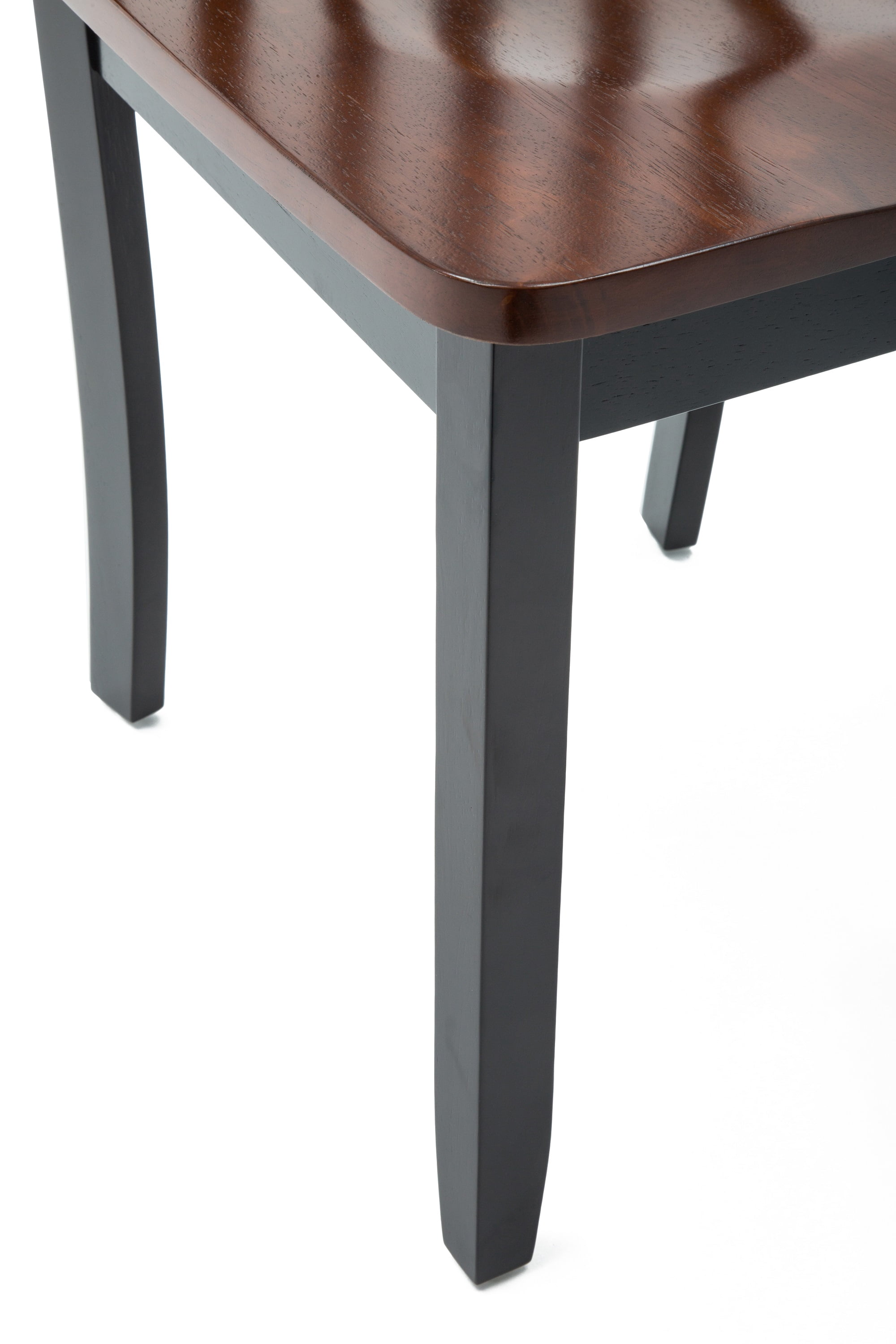 Boraam Bloomington High Back Wood Dining Chairs, Set of 2, Black/Cherry Finish