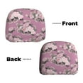 thumbnail image 4 of Goofa Rose Flowers Pattern 2 PCS Car Headrest Cover, Headrest Protector,Universal Interior Car Accessories, 4 of 6