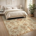 thumbnail image 3 of ODIKA 8'x10' Orange Burnt Retro Geometric Frame Terracotta Print Vintage Creamy Washable Area Rug None Durable, Non-Slip for Living Room, Under Sectional, Family, 3 of 7