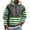 Green, variant on LWavelet Mens Casual Striped Sleeve Drawstring Hooded Sweatshirt Pullover with Kangaroo Pocket Long Sleeve Comfortable Hoodie