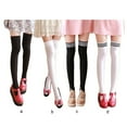 thumbnail image 4 of Chaussettes Mode Filles Dames Femmes Cuissardes au-Dessus du Genou au-Dessus du Genou Chaussettes Longues Bas en Coton, 4 of 7