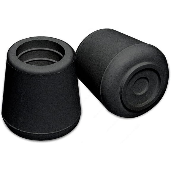Rubber Leg Tip - (4 pieces) 7/8", Black