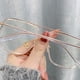 thumbnail image 4 of Gafas de luz azul de doble haz, gafas de ordenador con bloqueo UV, lentes transparentes, gafas de metal, 4 of 5