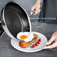thumbnail image 7 of Innerwell 9.5inch and 11inch  Stainless Steel Frying Pan Set with Lid Nonstick Honeycomb Stainless Steel Cooking Pan Set of 2 Skillet for Cooking with Induction Gas Stovetops, 7 of 7