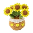 thumbnail image 2 of Crochet Flowers Artificial Sunflower for Office Desk Car Dashboard Decor, Funny Gifts for Women Birthday Christmas Party Decorations Motivational Gifts, 2 of 6