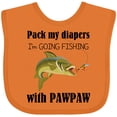 thumbnail image 3 of Inktastic Pack My Diapers I'm Going Fishing with Pawpaw Boys or Girls Baby Bib, 3 of 4