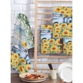 thumbnail image 2 of Sunflowers Trucks Kitchen Dish Towels for Drying Dishes Set of 4, Spring Farmhouse Eucalyptus Teal Wood Waffle Weave Microfiber Hand Tea Bathroom Towels Quick Dry & Absorbent Towel 15.7x23.6, 2 of 7