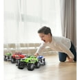 thumbnail image 5 of Mozlly Friction Powered Monster Trucks with ATV Towing Trailers - 2 Monster Truck Sets with Removable Hook Up ATV Toy Truck and Trailer Set, Realistic Kids Monster Truck Toys for Boys and Girls, 5 of 6
