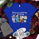 thumbnail image 1 of Nuevas camisetas estampadas navideñas con texto "Enfermera, café, es la época más maravillosa del año", camisetas casuales de manga corta para mujeres y hombres, 1 of 5