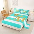 thumbnail image 2 of Erosebridal Bowknot Initial M Full Size Sheets for Girls, Abstract Ombre Bed Sheets, 4pcs, 2 of 5