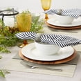 thumbnail image 2 of Design Imports CAMZ11803 Set de 6 Sets de Table Tissés en PVC à Rayures Noires, 2 of 2