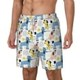 thumbnail image 2 of Uemuo Poodle Dog Pattern Mens Swim Trunks Quick Dry Board Shorts with Mesh Lining, Stretch Beach Shorts Quick Dry No-Chafing Board Shorts-Large, 2 of 9