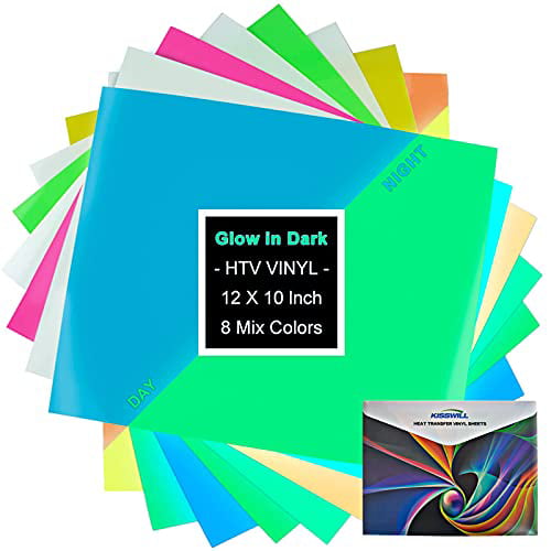 5 Colors Grow In Night Heat Transfer Vinyl Garment Bag Luminous Heat Press Films 