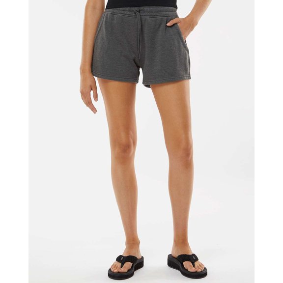 Independent Trading Co. Womens Lightweight California Wave Wash Sweatshorts