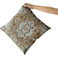 thumbnail image 3 of Black Grey Brown Pillow Covers 20x20 Set of 2 Rustic Vintage Ethnic Carpet Pattern Boho Design Geometric Floral Print Decorative Throw Pillows Fall Farmhouse Cushion Case Decor for Couch Sofa Bed, 3 of 6