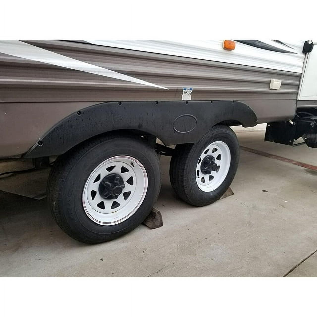 RecPro RV Tandem Fender Skirt Modern Style Exterior Trim Molding Camper Trailer - RP-1181