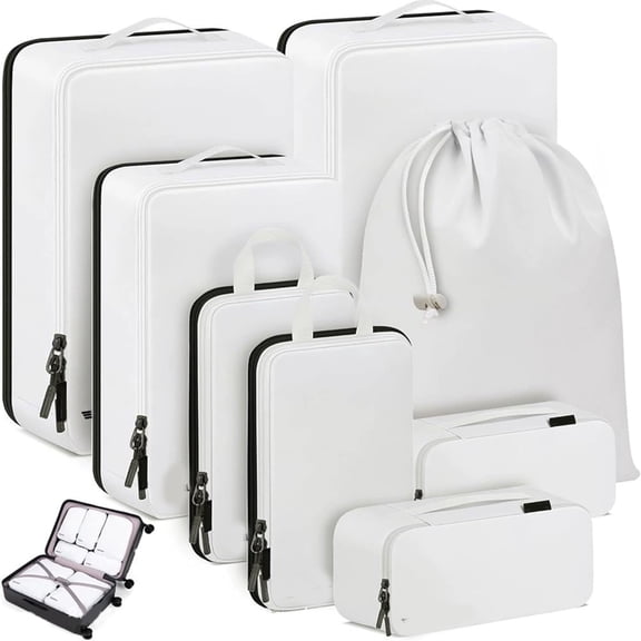 DICEWEN 10 Pieces Expandable Packing Cubes for Streamlineds Travel and Storage