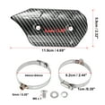 thumbnail image 3 of Unique Bargains 1 Set Universal Motorcycle ATV 4.69'' Carbon Fiber Pattern Black Exhaust Muffler Pipe Heat Protector, 3 of 6