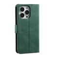 thumbnail image 3 of Phone Case for iPhone 14 Pro Wallet Cover with Wrist Strap, Splicing PU Leather Flip Case Card Holder Slots Kickstand Magnetic Closure for Women Men for iPhone 14 Pro, Green, 3 of 7