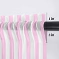 thumbnail image 5 of Pink White Stripe Valance Curtains for Kitchen/Living Room/Bathroom/Bedroom Window, Rod Pocket Small Topper Half Short Window Curtains Voile Sheer Scarf, Modern Minimalist Geometric Striped 60"x18", 5 of 8