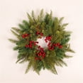 thumbnail image 4 of Norfolk Pine Christmas Wreath 16 Inch Artificial Christmas Wreaths for Front Door Christmas Wreath with Red Berry Decor for Window Door Outdoor Indoor Holiday Decor, 4 of 7