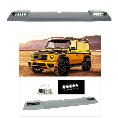 - Front Roof Spoiler for 1999-2018 Mercedes W463 G500 G55 G550 G63 G65 w LED Light