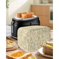 thumbnail image 4 of Yellow Flowers Toaster Cover 2 Slice, Small Kitchen Appliance Covers, Country Pastoral Floral Leaves Vines Toaster Oven Cover with Loop, Bread Machine Cover Polyester Dust Cover Protection, 4 of 4