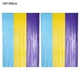thumbnail image 2 of Blue, Yellow, Purple for Festive Events & Birthdays Colorful Foil Fringe Curtain Set, 2 of 5