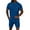 Blue, variant on Dagegui Summer Outfit Sets for Men Waffle Crewneck T-Shirts and Short Pants Set Casual Beach Outdoor Outfits Solid Sweatsuits Blue L