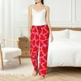 thumbnail image 5 of Uemuo Red Love Heart Pattern Women's Wide Leg Palazzo Lounge Pants with Pockets Light Weight Loose Comfy Casual Pajama Pants-Medium, 5 of 9