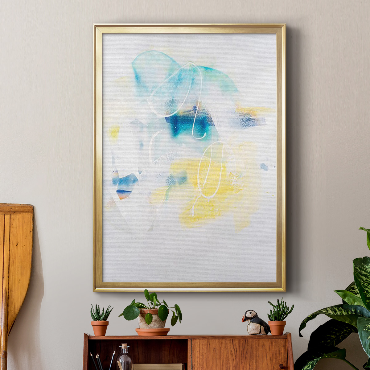 Spacial II Premium Framed Print, in Gold, Black, or Silver - Ready to Hang