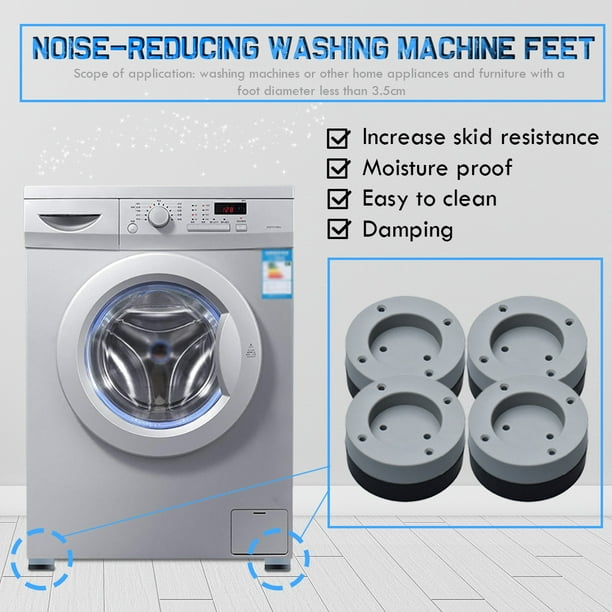 Support de machine à laver anti-choc et antibruit 4 pièces