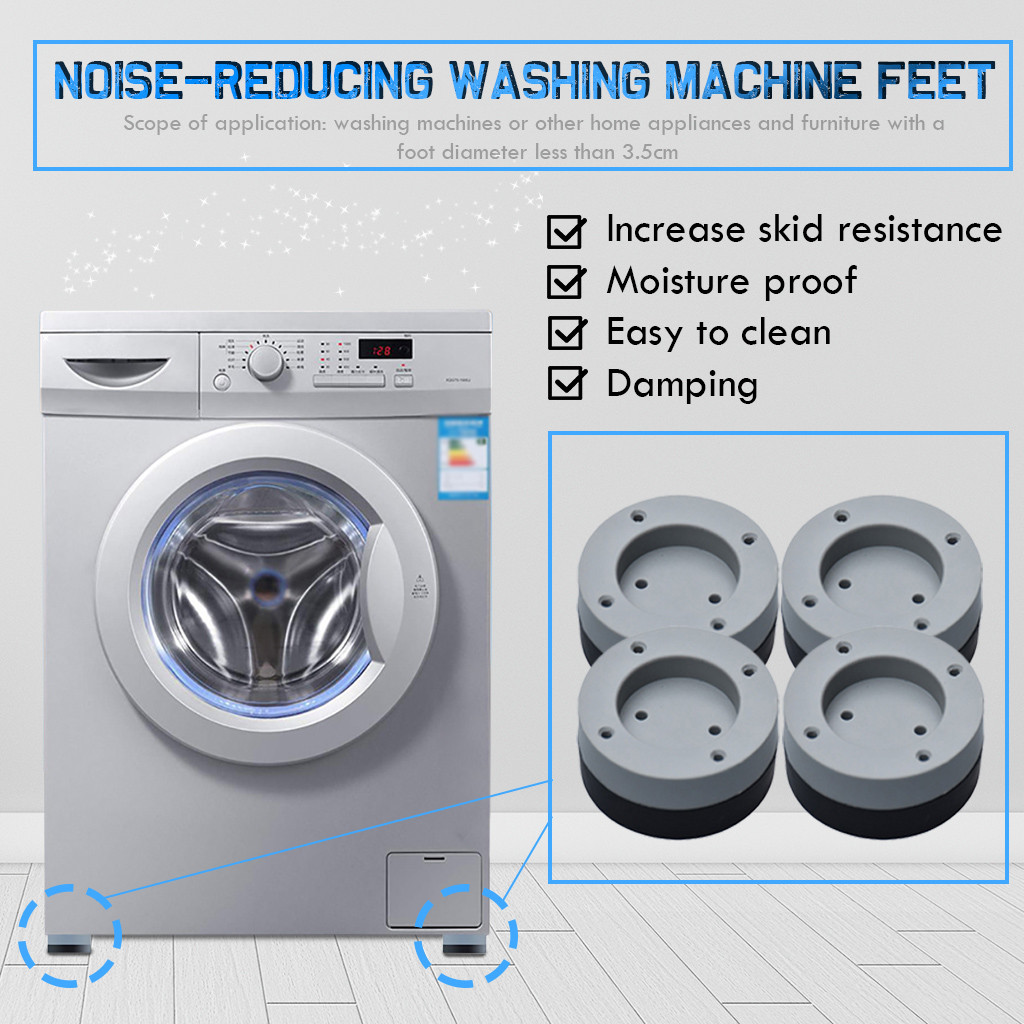 Pack of 8 Washing Machine Feet Vibration Damper Washing Machine Moisture-proof Anti-Vibration Anti-Slip Feet Dryer Anti-vibration Rubber Mats Universal Vibration Damper for Washing/& Dryer Machine