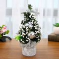thumbnail image 1 of 20cm Tall Mini Christmas Tree Ribbon Bow Balls Ornaments Artificial Xmas Tree Decoration, 1 of 1
