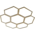 thumbnail image 2 of 40"OD x 14 1/8"ID x 3/8"T Florin Wood Fretwork Pierced Ceiling Medallion, Hickory, 2 of 3