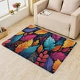 thumbnail image 2 of Leaf Rug Nursery - 4x5 Rug - Leaf Rug - Cute Colorful Leaves Area Rug - Kids Plant Rugs - Botanical Carpet, 2 of 7