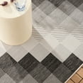 thumbnail image 6 of NICOLE MILLER NEW YORK Patio Country Ombre Chevron Indoor Outdoor Area Rug, UV Fade Resistant, Low Pile, Black/Cream, 6'6"x9'2", 6 of 10