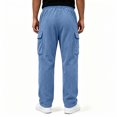 thumbnail image 5 of Dwellite Men's Corduroy Pants Wide Leg Baggy Cargo Sweatpants Loose Fit Casual Trousers with Multi Pocket Sky Blue XL, 5 of 5