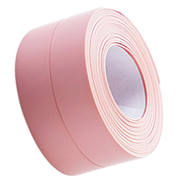 Cinta de sellado para inodoro, 3,2 m de largo y 3,8 cm de ancho. Adhesivo de pared. Rosa