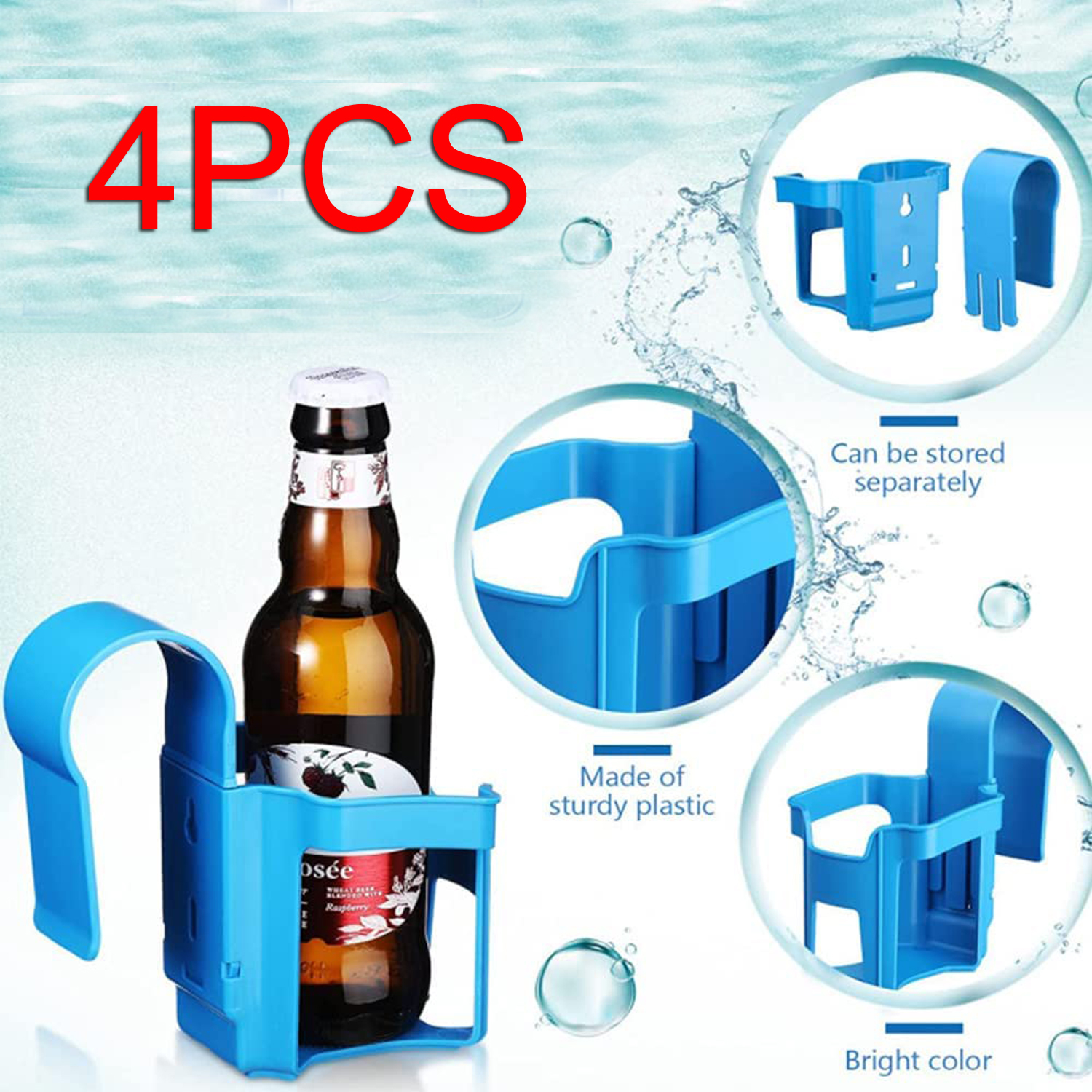 4PCS Pool side drink holders, pool cup holder, hot tub drink holder