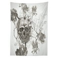thumbnail image 3 of Ambesonne Celebration Tablecloth Rectangular Table Cover, Designed Print, 52"x70", Dimgrey and White, 3 of 4