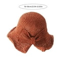 thumbnail image 3 of RUIG Womens Hats Summer Foldable Wide Brim Floppy Sun Hat For Women Fashion Woven Bow Sun Hat Summer Beach Hat For Women Girl, 3 of 4