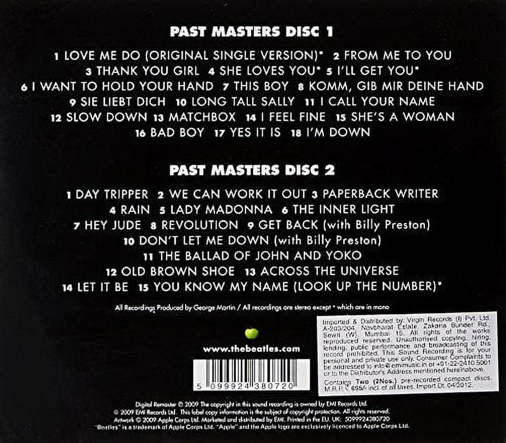The Beatles - Past Masters: Greatest Hits & Singles - Music