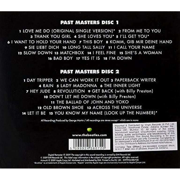 The Beatles - Past Masters: Greatest Hits & Singles - Music