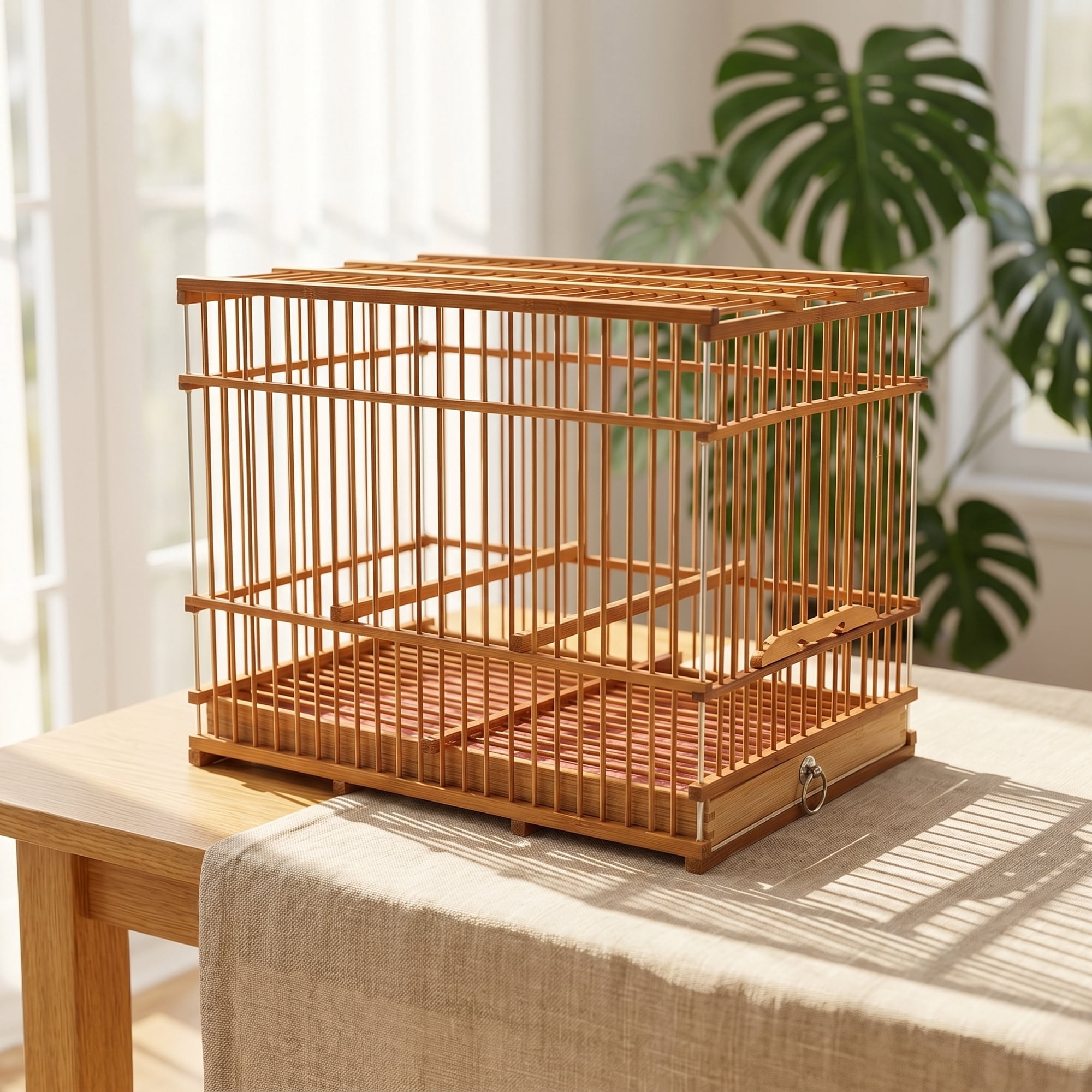 Pretyzoom Portable Bird Cage for Small Parakeet Travel and Outdoor Use