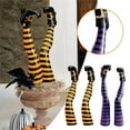 thumbnail image 3 of 1Pair Witch Legs/Halloween Decorations/Evil Witch Legs/Holiday Decorations/Front Yard Courtyard Lawn Garden Party Decoration Garden Decoration Props Halloween Outdoor and Indoor (Orange), 3 of 4