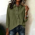 thumbnail image 5 of Kezqiaxn Women's Tops Fall Long Sleeve Collared Work Button Down Shirts Blouses for Women Trendy Fashion Clothing, 5 of 7